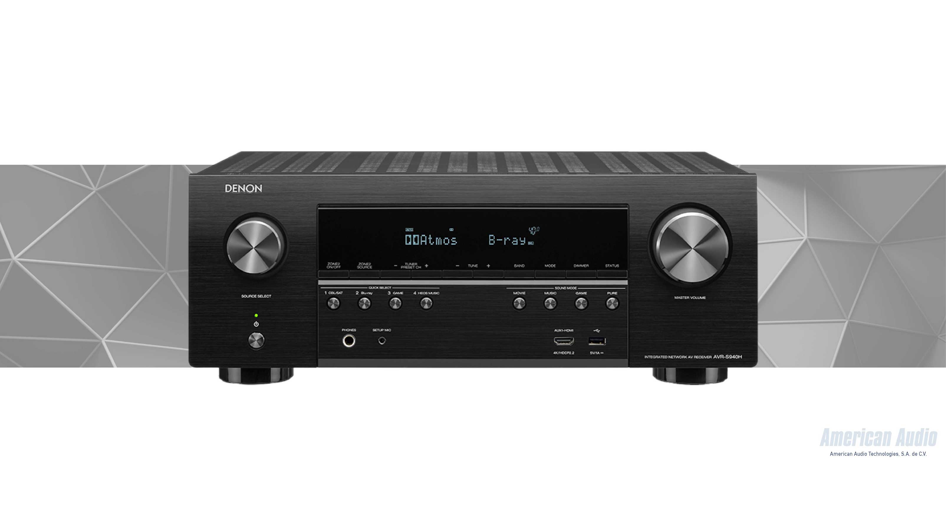 Denon AVRS940H Potente Receptor AV 4K de 7.2 canales con control de